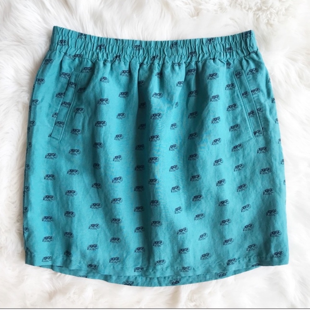 Loft elephant print skirt